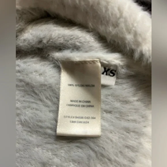 Bella Dahl Cropped Slouchy Boxy Sweater Jacquard Knit Snow Leopard Size XS - Picture 6 of 9